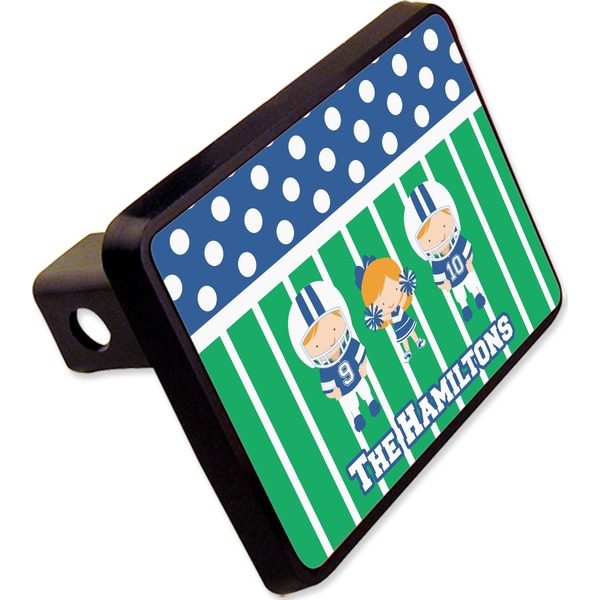 Custom Football Rectangular Trailer Hitch Cover - 2" (Personalized)