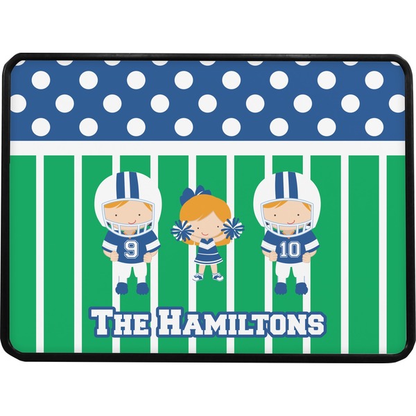 Football Rectangular Trailer Hitch Cover (Personalized)