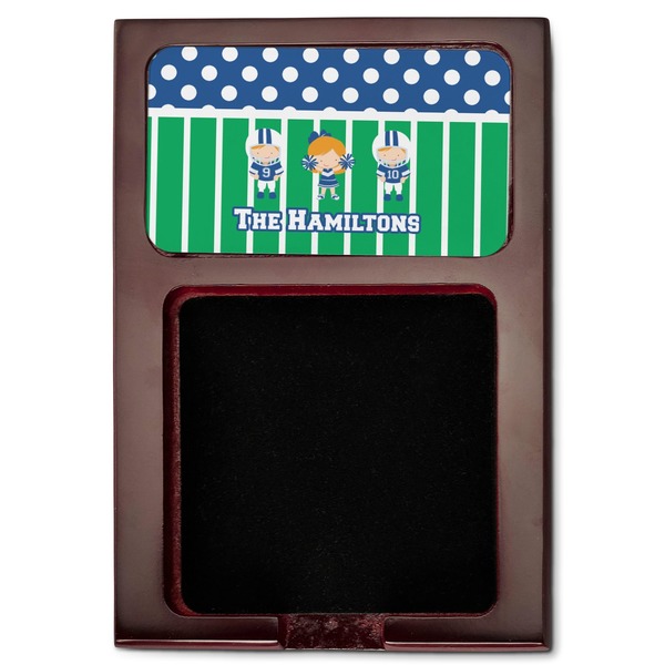 Football Red Mahogany Sticky Note Holder - Flat