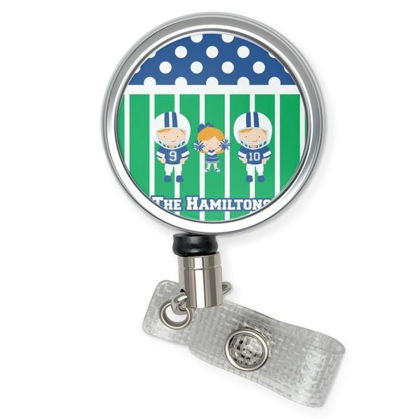 Custom Football Retractable Badge Reel (Personalized)