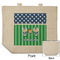 Football Reusable Cotton Grocery Bag - Front & Back View