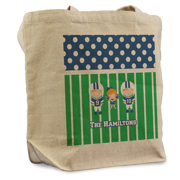 Custom Football Reusable Cotton Grocery Bag (Personalized)