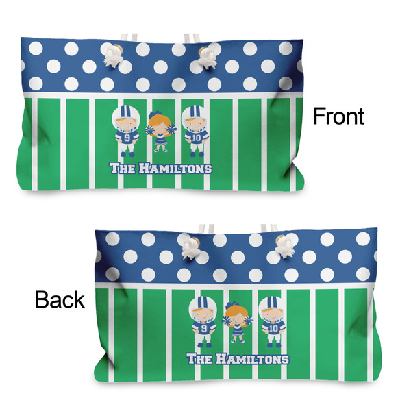 Football Large Rope Tote - From & Back View