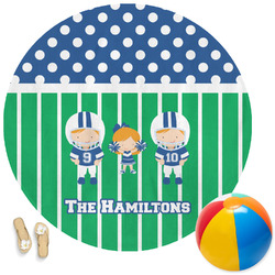 Football Round Beach Towel (Personalized)
