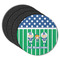 Football Round Rubber Backed Coasters - Set of 4 (Personalized)