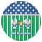 Football Round Rubber Backed Coaster (Personalized)