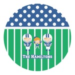 Football Round Decal - Small (Personalized)