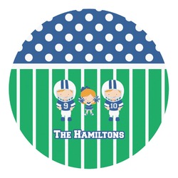 Football Round Decal (Personalized)