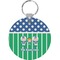 Football Round Plastic Keychain (Personalized)