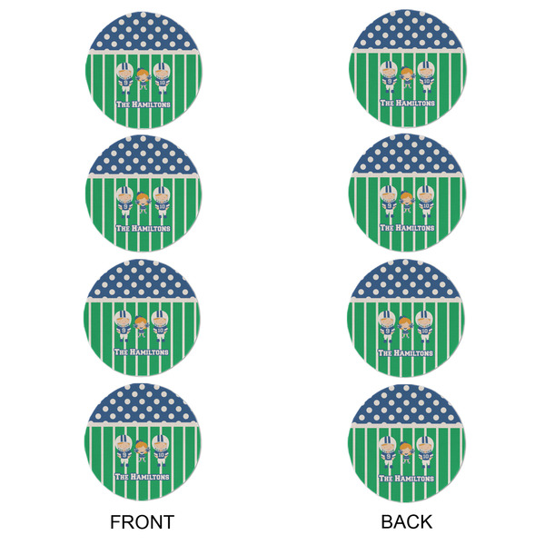 Football Round Linen Placemats - APPROVAL Set of 4 (double sided)