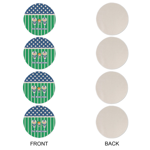 Football Round Linen Placemats - APPROVAL Set of 4 (single sided)