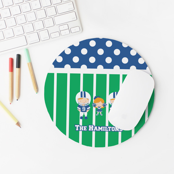Football Round Mousepad - LIFESTYLE 2