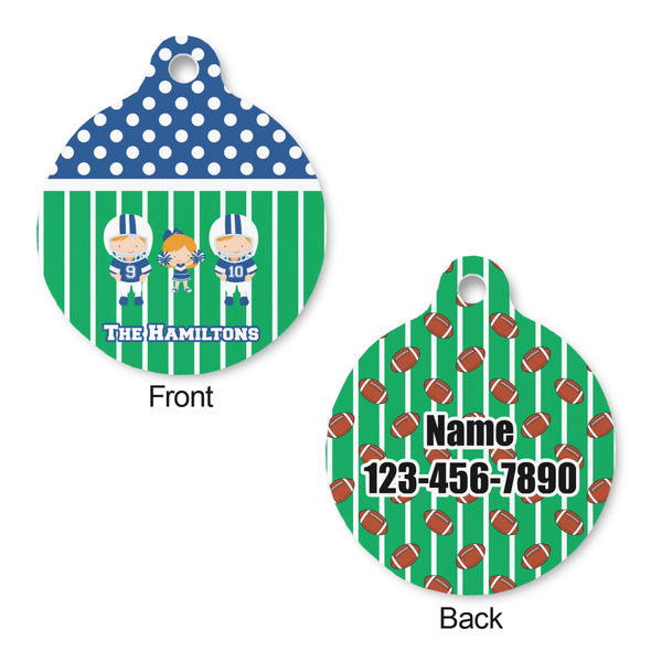 Football Round Pet ID Tag - Large - Approval