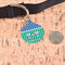 Football Round Pet ID Tag - Large - In Context