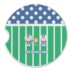 Football Sandstone Car Coaster - Single (Personalized)