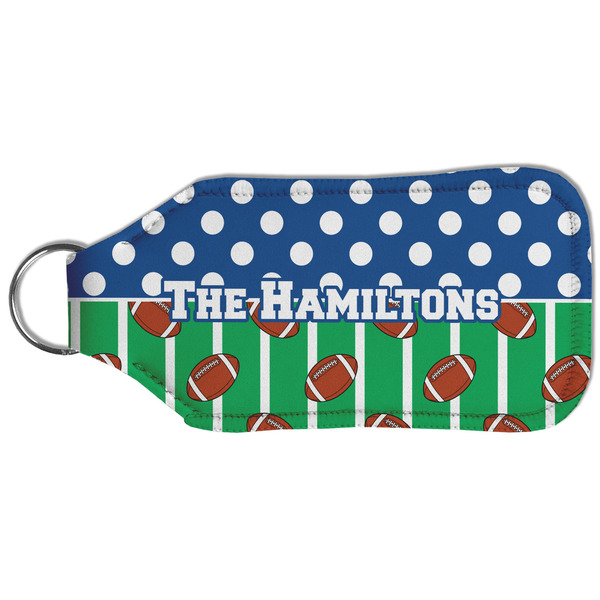 Football Sanitizer Holder Keychain - Large (Back)