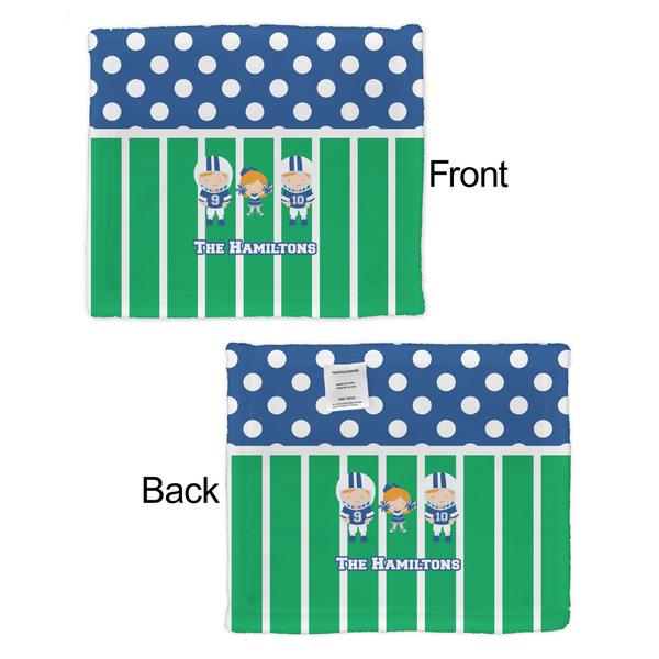 Football Security Blanket - Front & Back View