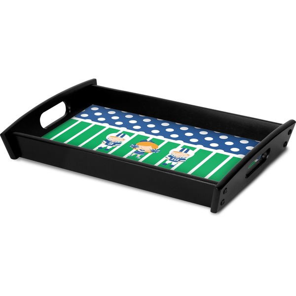 Football Serving Tray Black - Corner