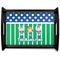 Football Black Wooden Tray - Large (Personalized)