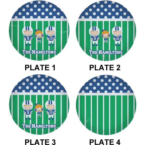 Football Set of Lunch / Dinner Plates (Approval)