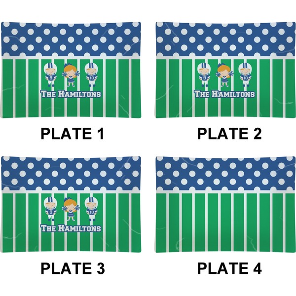 Football Set of Rectangular Appetizer / Dessert Plates (Approval)