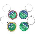 Football Wine Charms (Set of 4) (Personalized)