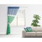 Football Sheer Curtain With Window and Rod - in Room Matching Pillow