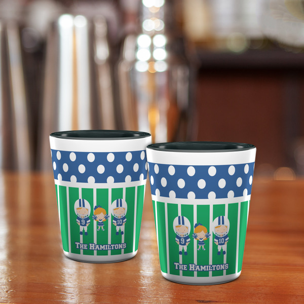 Football Shot Glass - Two Tone - LIFESTYLE