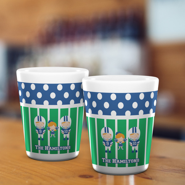 Football Shot Glass - White - LIFESTYLE