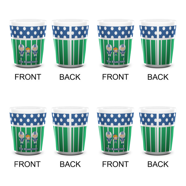 Football Shot Glass - White - Set of 4 - APPROVAL
