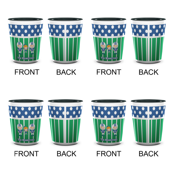 Football Shot Glassess - Two Tone - Set of 4 - APPROVAL