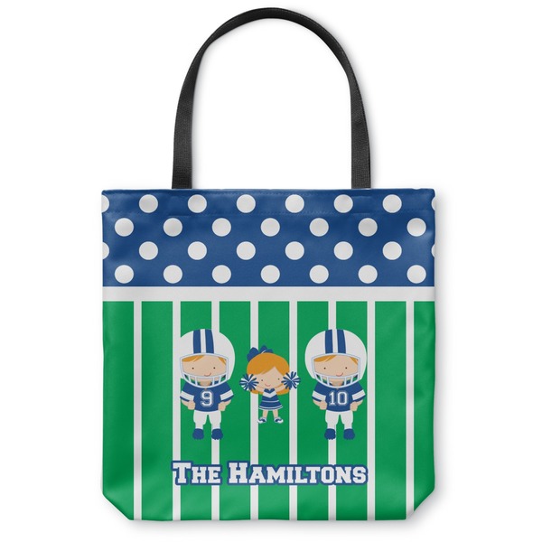 Custom Football Canvas Tote Bag - Small - 13"x13" (Personalized)