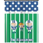 Football Extra Long Shower Curtain - 70"x84" (Personalized)