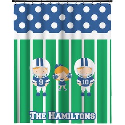 Football Extra Long Shower Curtain - 70"x84" (Personalized)