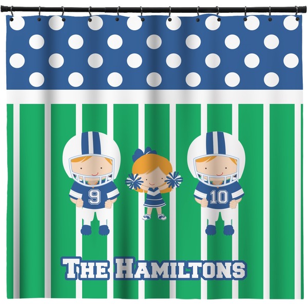 Custom Football Shower Curtain (Personalized)