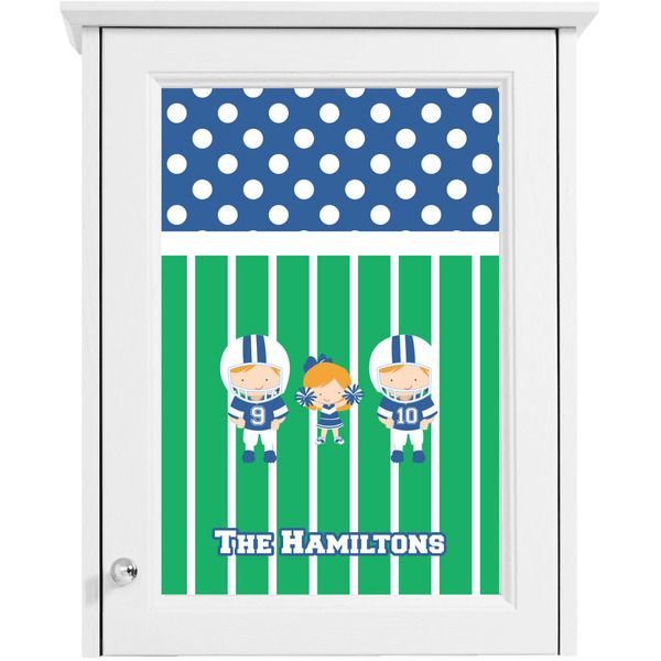 Football Single White Cabinet Decal