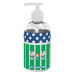 Football Plastic Soap / Lotion Dispenser (8 oz - Small - White) (Personalized)