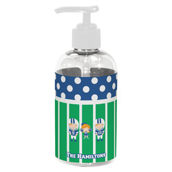 Football Plastic Soap / Lotion Dispenser (8 oz - Small - White) (Personalized)