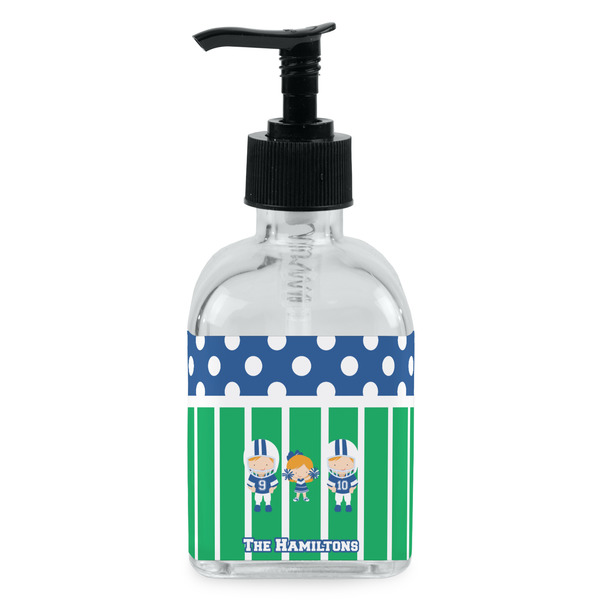 Custom Football Glass Soap & Lotion Bottle - Single Bottle (Personalized)