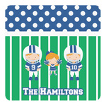 Football Square Decal - Large (Personalized)