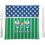 Football 9.5" Glass Square Lunch / Dinner Plate- Single or Set of 4 (Personalized)