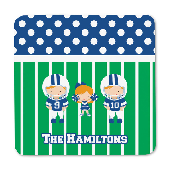 Football Square Fridge Magnet - FRONT