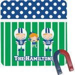 Football Square Fridge Magnet (Personalized)