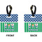 Football Square Luggage Tag (Front + Back)