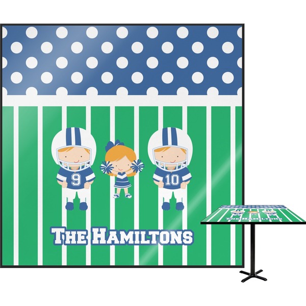 Custom Football Square Table Top - 30" (Personalized)