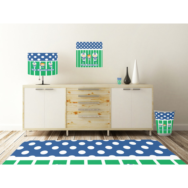 Football Square Wall Decal Wooden Desk