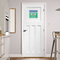 Football Square Wall Decal on Door
