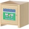 Football Square Wall Decal on Wooden Cabinet
