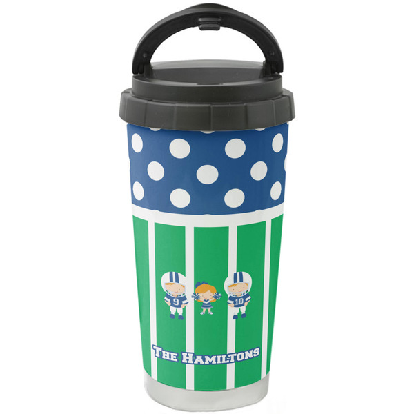 Custom Football Stainless Steel Coffee Tumbler (Personalized)