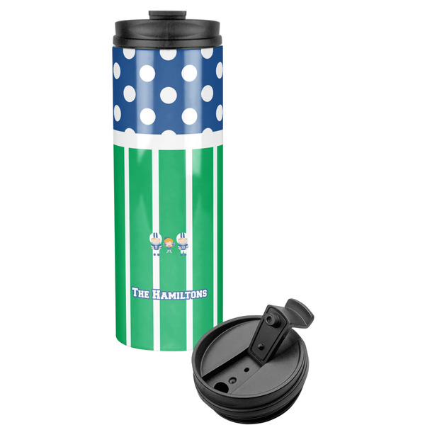 Custom Football Stainless Steel Skinny Tumbler (Personalized)
